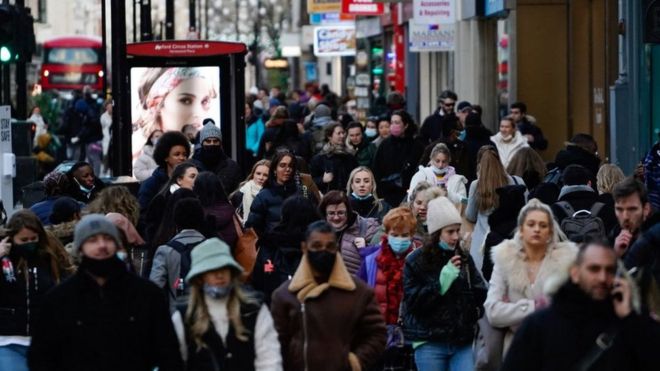 People walking on Oxford Street in central London