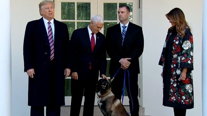 The president introduced Conan the dog