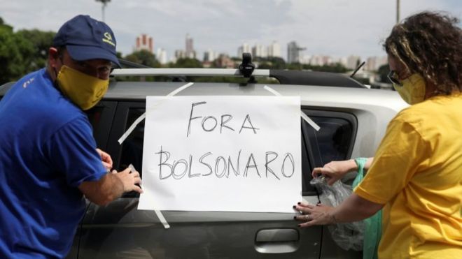 Protesto contra Bolsonaro em São Paulo