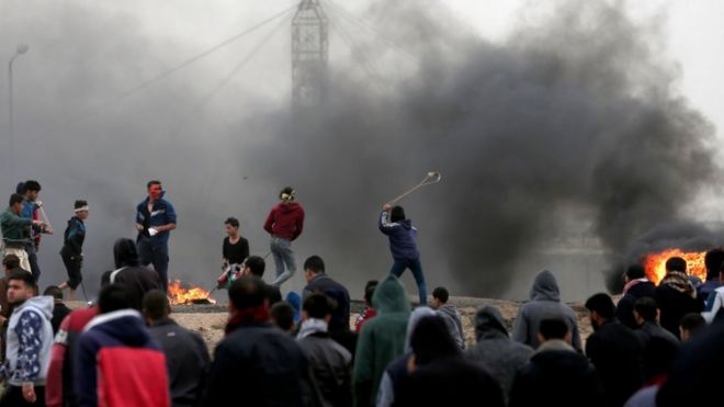 Протестующие в Газе