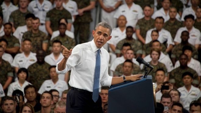 Барак Обама, 27 мая, база Ивакуни