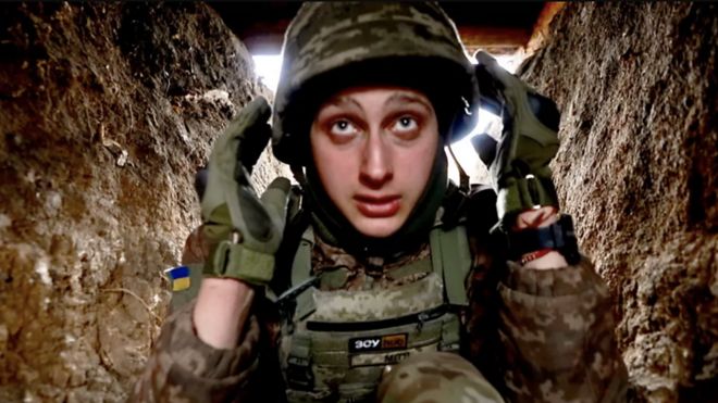 Ukraine soldier in Bakhmut