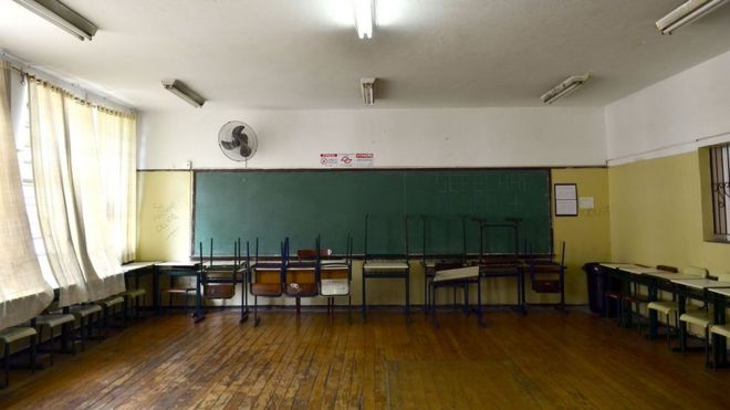 Sala de aula vazia