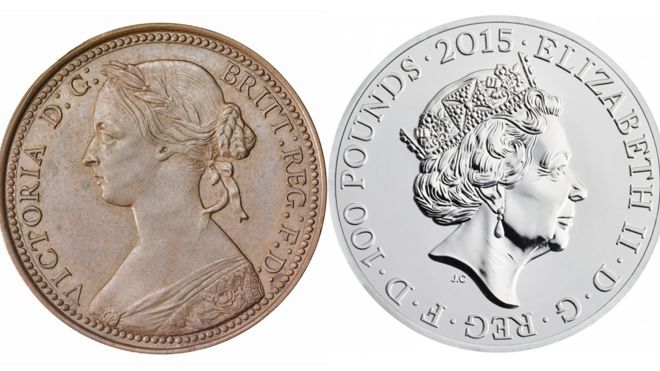 Монеты 1860 и 2015 годов