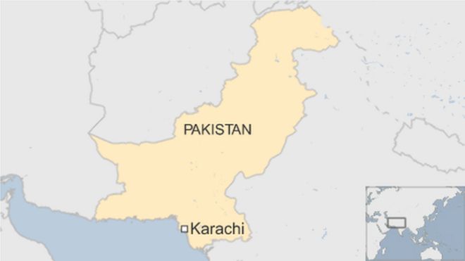 map of Pakistan showing Karachi
