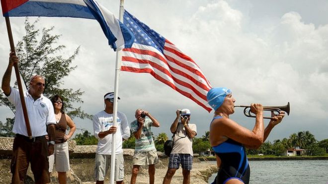 Перед заплывом с Кубы в США