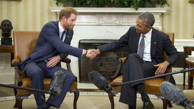 Принц Гарри встречает Барака Обаму