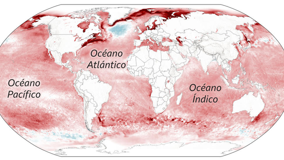 Aumento de las temperaturas de los océanos