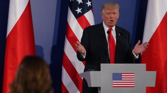 Donald Trump Warsaw