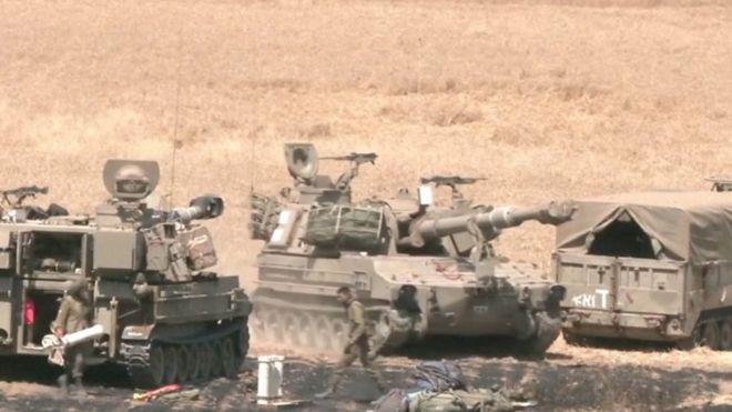 Танки на границе с сектором Газа