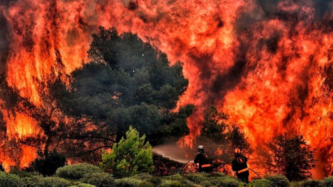 Лісові пожежі в Греції