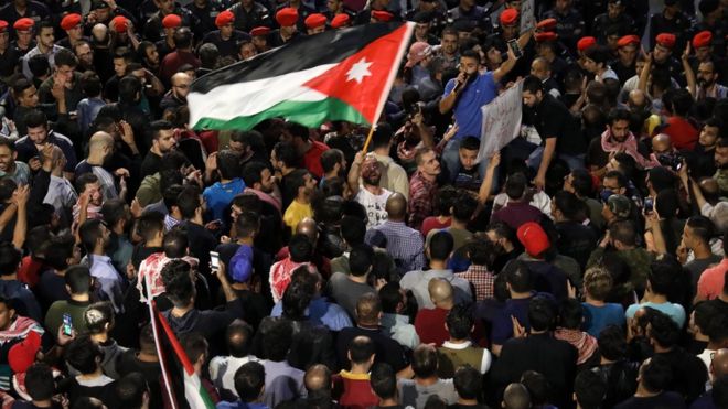 مظاهرة ضد الحكومة الأردنية