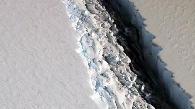 Rachadura na plataforma de gelo Larsen C