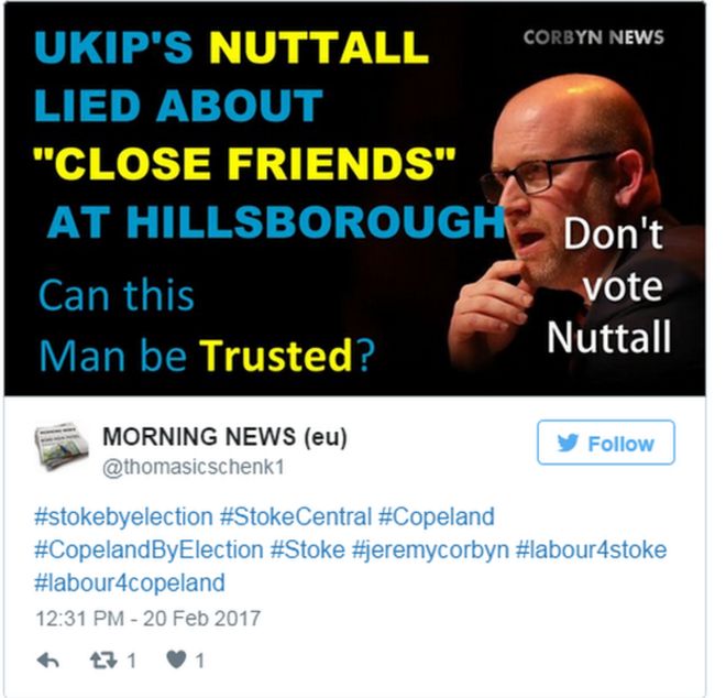 Изображение в твиттере: «Наттолл из UKIP солгал о« близких друзьях »в Хиллсборо, можно ли этому человеку доверять»
