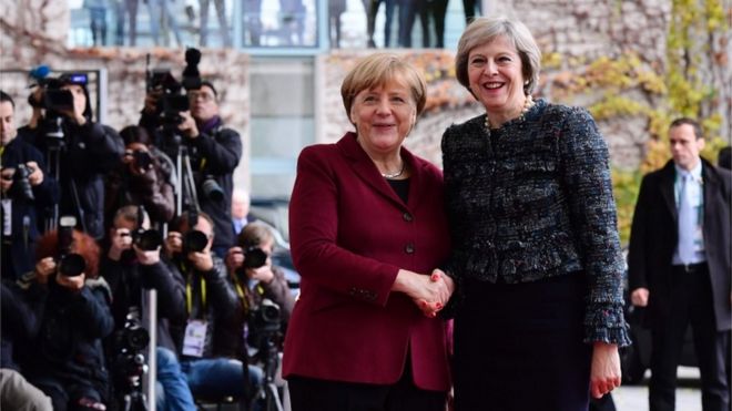 Ангела Меркель и Тереза ??Мэй в Берлине