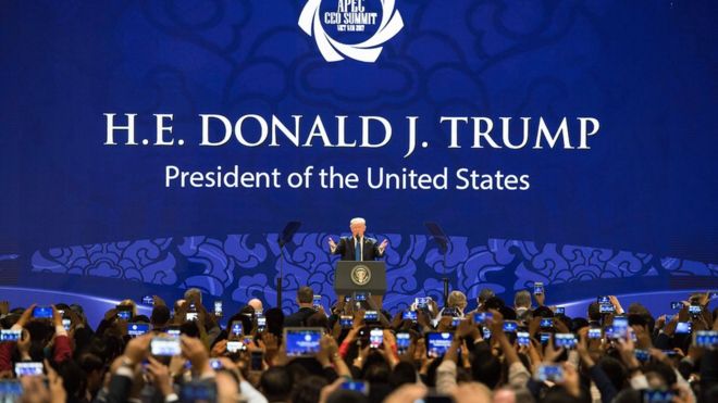 Tổng thống Trump phát biểu tại Hội nghị APEC hôm 10/11