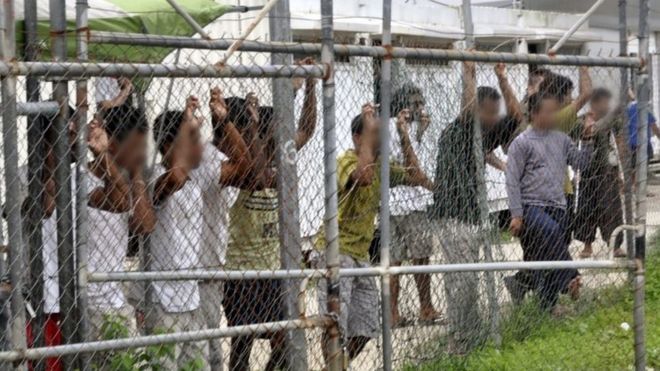 Просители убежища на острове Манус.Фото: март 2014 г.