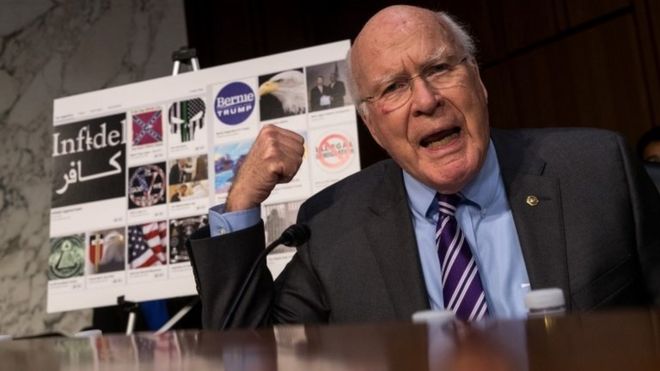 Alleged Russian-created Facebook pages behind Senator Patrick Leahy