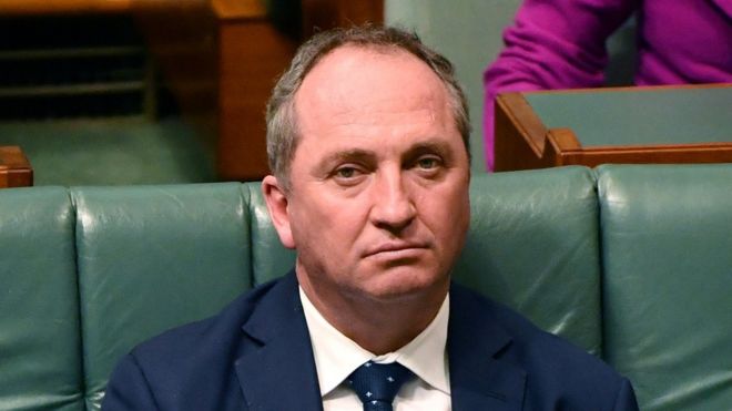 Заместитель премьер-министра Австралии Барнаби Джойс в парламенте