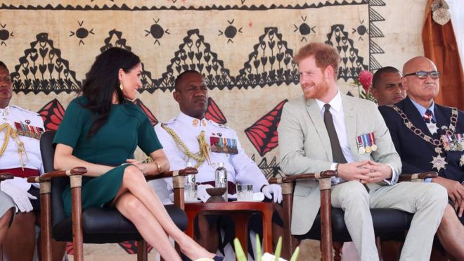 Принц Великобритании Гарри и Меган, герцогиня Сассексская, в Нади, Фиджи