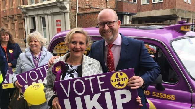 Лидер UKIP Пол Наттолл проводит предвыборную кампанию в Грейт-Ярмуте