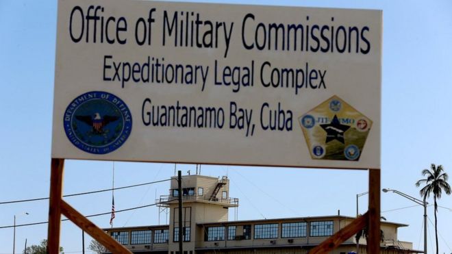 вывеска на базе в Гуантанамо