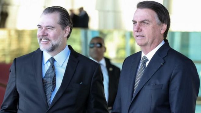 Dias Toffoli e Bolsonaro