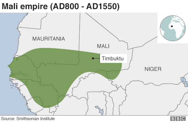 Карта империи Мали