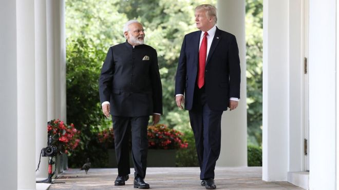 Президент Трамп и премьер-министр Нарендра Моди в Белом доме