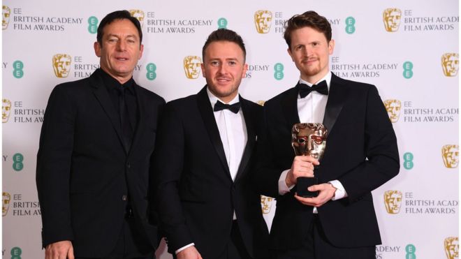 Jason Isaacs with Oliver Walton and Alex Lockwood