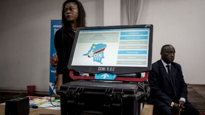 Машина электронного голосования, которая будет использоваться на предстоящих выборах