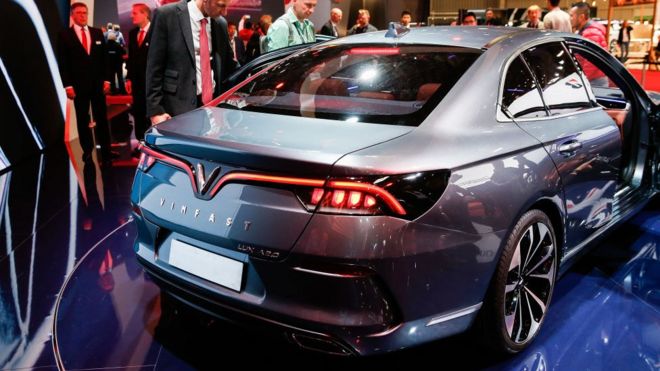 Lễ ra mắt của xe VinFast tại Paris Motor Show ở Parc des Expositions, Porte de Versailles hôm 02/10/2018.