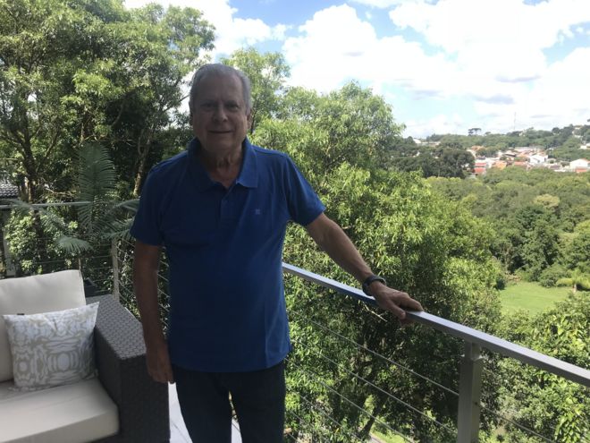 José Dirceu na casa onde recebeu a BBC, em Curitiba