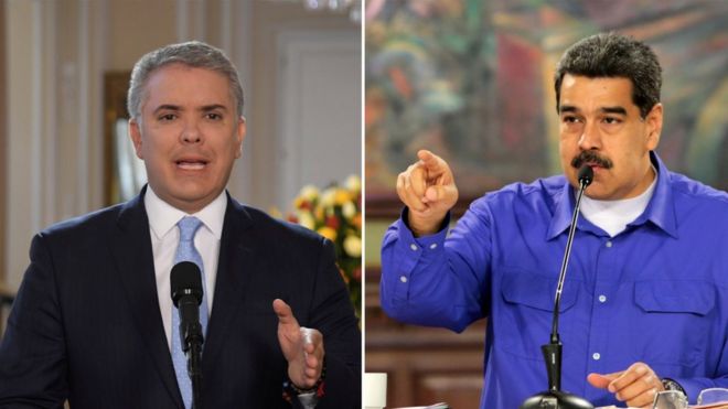 Iván Duque y Nicolás Maduro