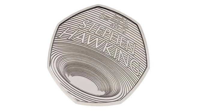 Монета Стивена Хокинга 50p