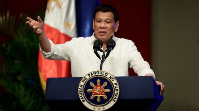 Philippine President Rodrigo Duterte. Photo: September 2017