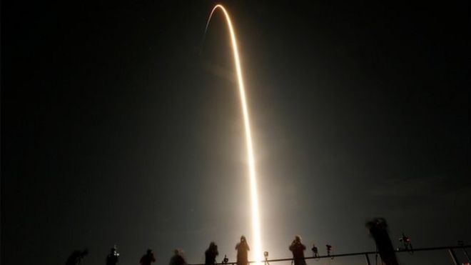 Timelapse of rocket launch