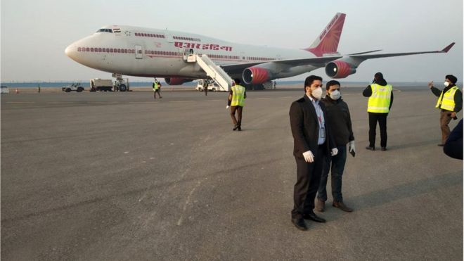 Air India plane and crew
