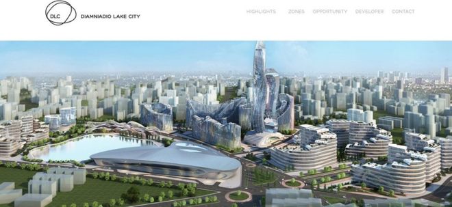 Скриншот веб-сайта Semer Investment, показывающий город