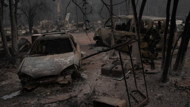 Consecuencias del incendio de Oberchain en Oregón