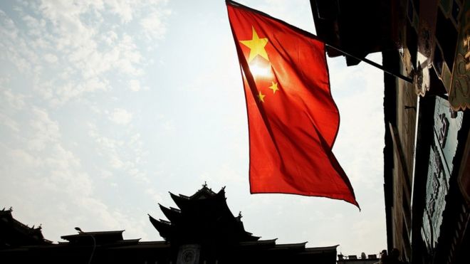 Китайский флаг в Пекине