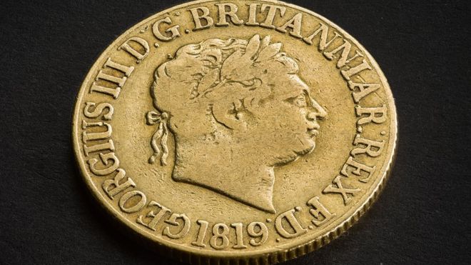 Золотая монета 1819 года была выставлена ??на продажу Королевским монетным двором