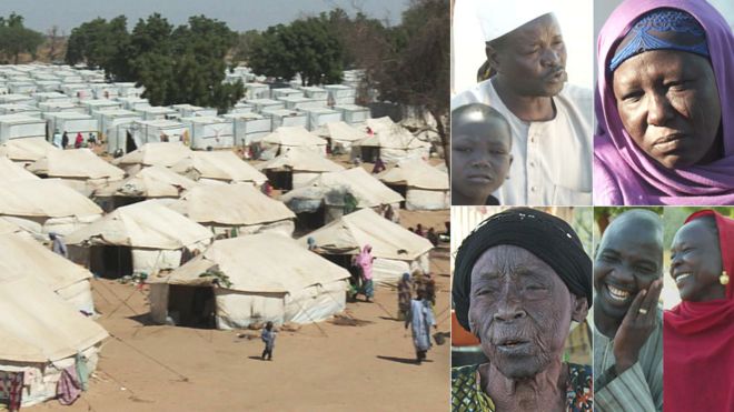 Лагерь Далори на северо-востоке Нигерии и некоторые его жители