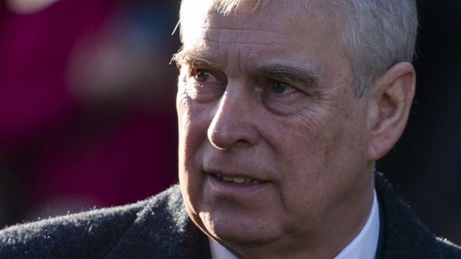 Prince Andrew in January 2020