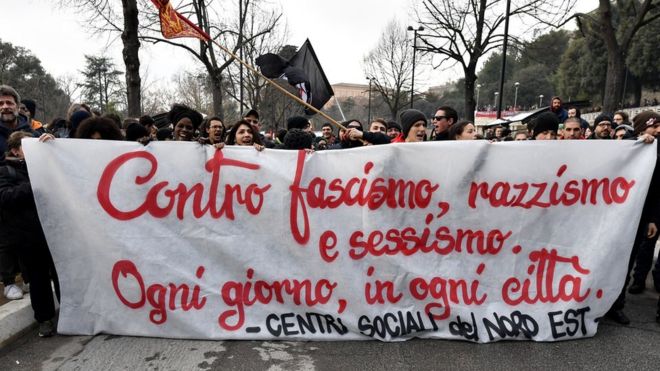 Macerata'daki gösteri
