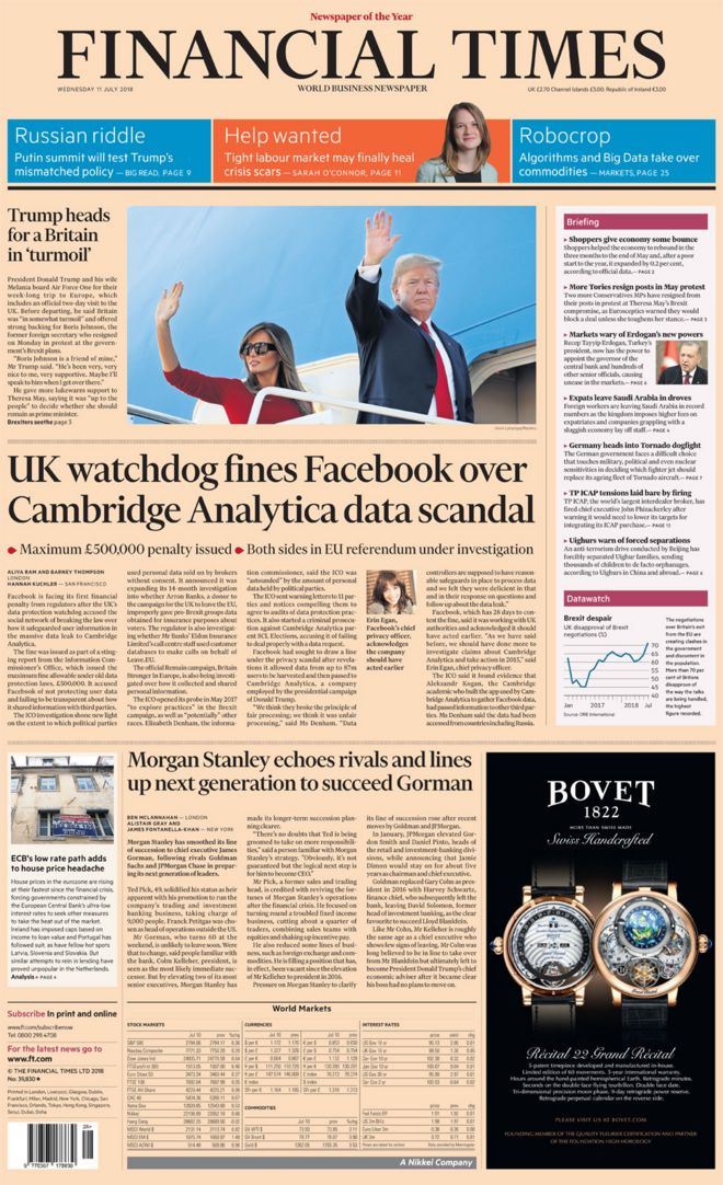 Financial Times front page