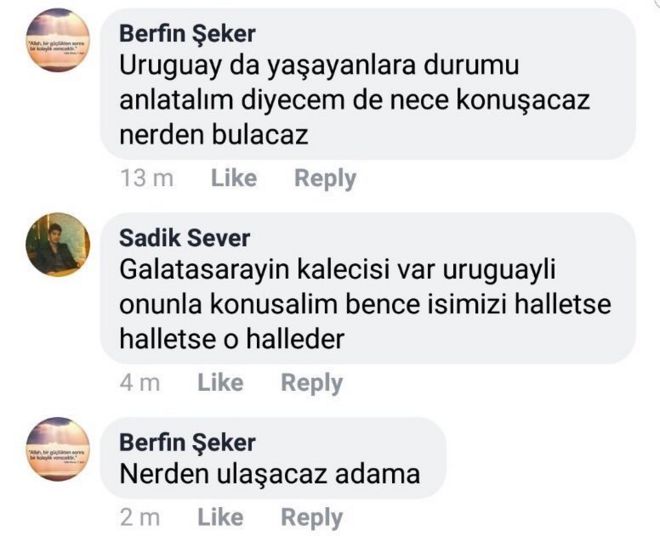 Скриншот беседы среди турецких пользователей социальных сетей