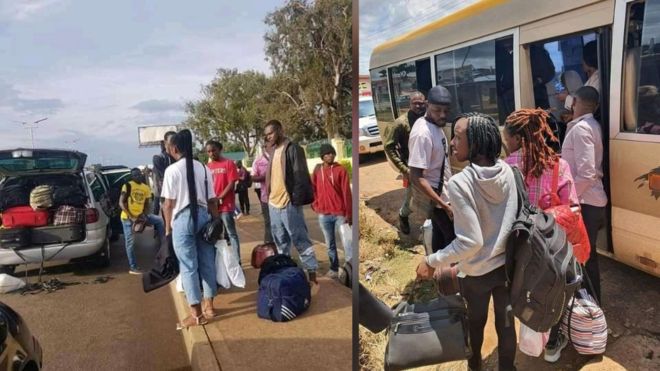 Students leave Jos