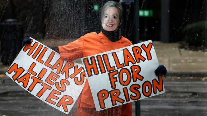 Сторонник Трампа требует, чтобы Клинтон был заключен в тюрьму