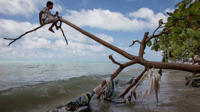 Kiribati, Pasifik Okyanusu'nda iklim değişikliği tarafından en fazla tehdit edilen yerlerden biri